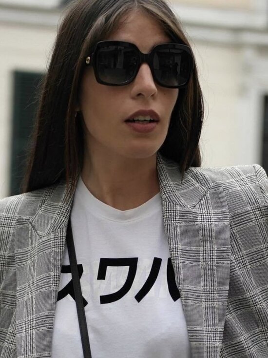Gucci GG0036S 001 Women Square Sunglasses - Black / Grey main image 12
